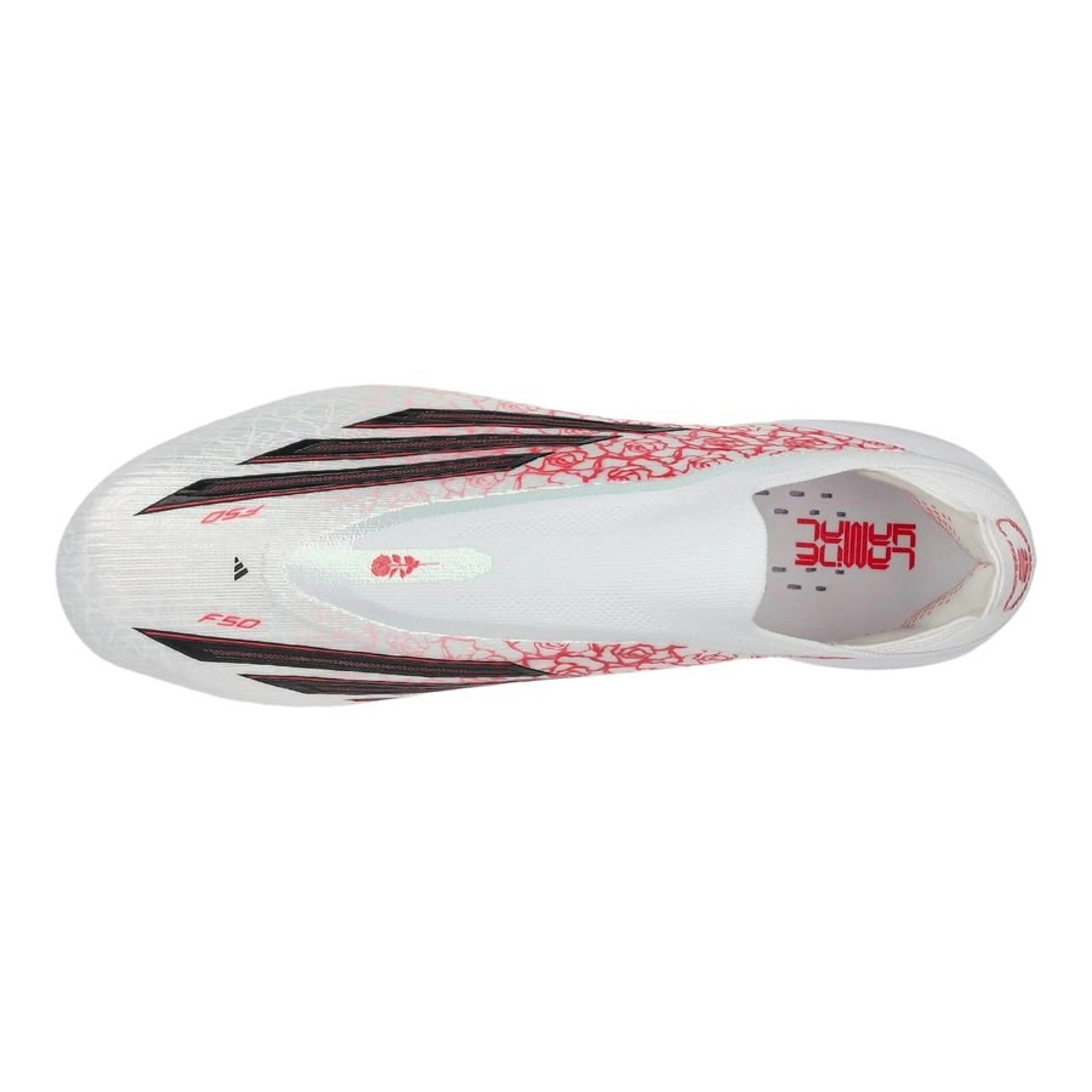 adidas F50 Elite Laceless FG Lamine Yamal - Blanc/Noir/Lucid Red