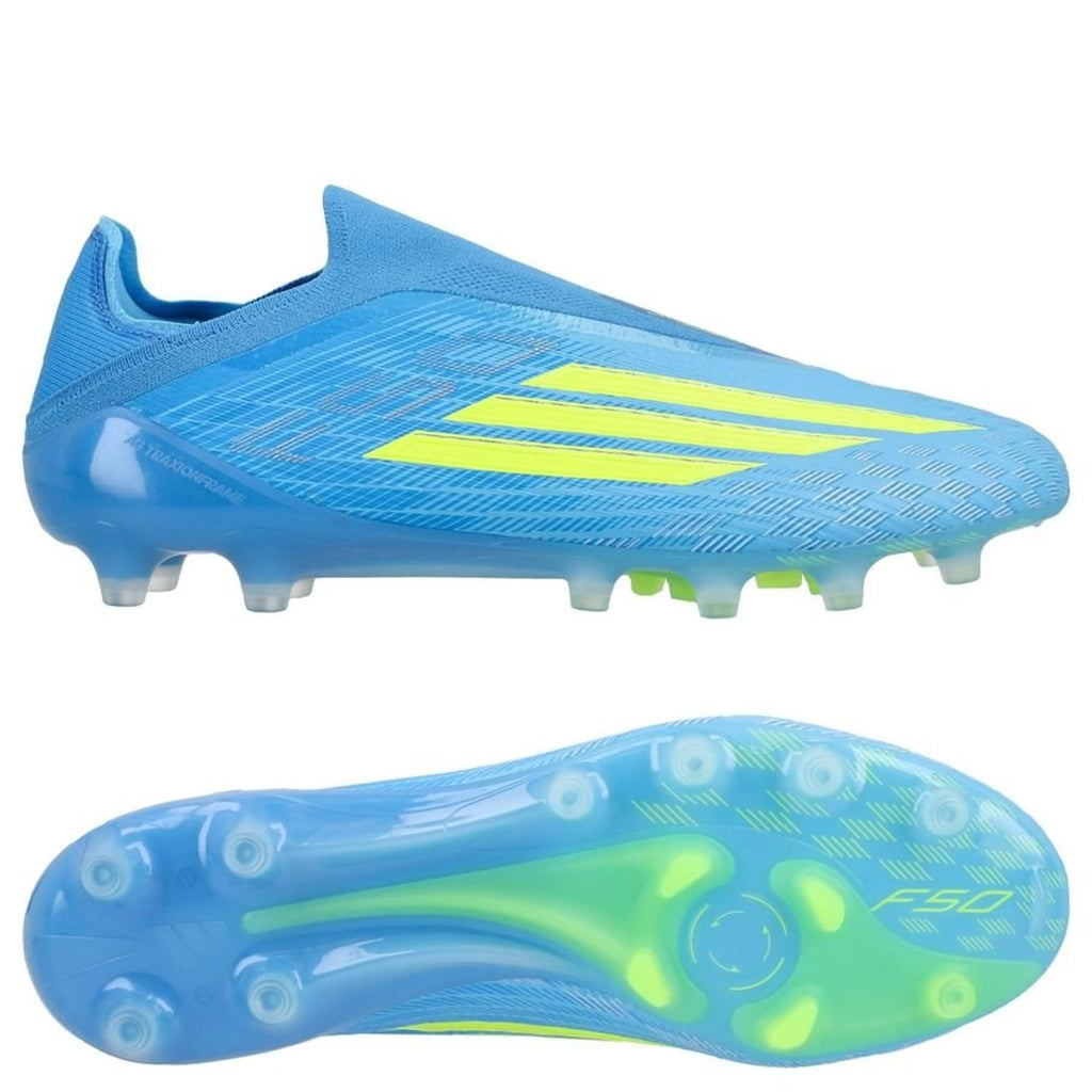 adidas F50 Elite Laceless FG Ice Cold Precision - Lucid Ray Blue/Jaune/Light Utility Aqua