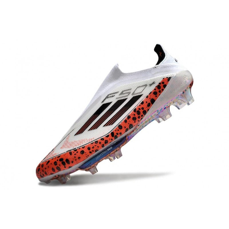Adidas F50+ Sans Lacets FG X Messi Blanc Rouge Noir
