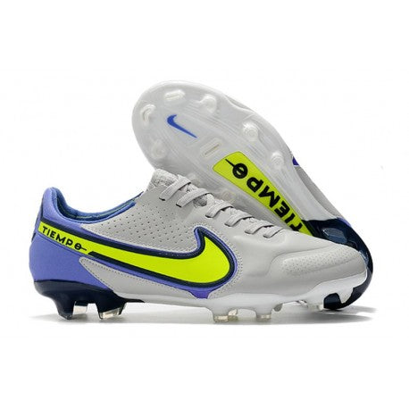 Nike Tiempo Legend 9 Elite FG Nouveau Gris Brouillard Volt Sapphire