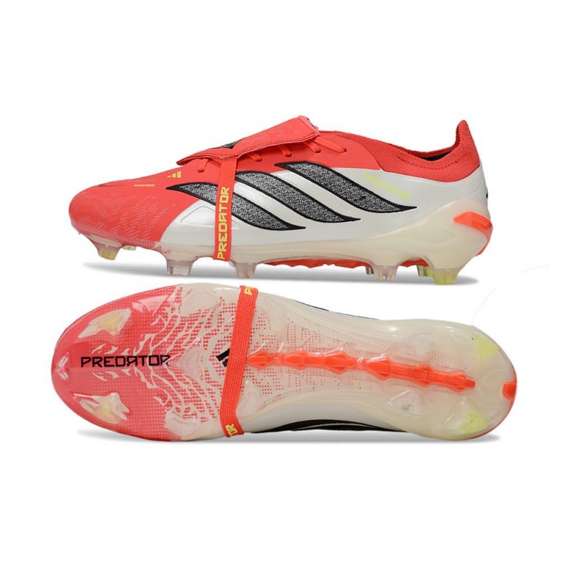 Adidas Predator 26 Elite FT FG Rouge Lucide Noir Blanc Ftwr