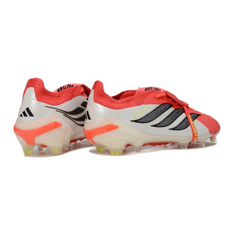 Adidas Predator 26 Elite FT FG Rouge Lucide Noir Blanc Ftwr