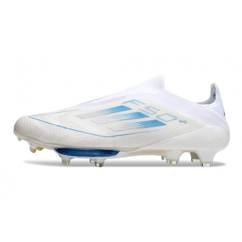 Adidas F50+ Sans Lacets FG Blanc Pearl Métallique