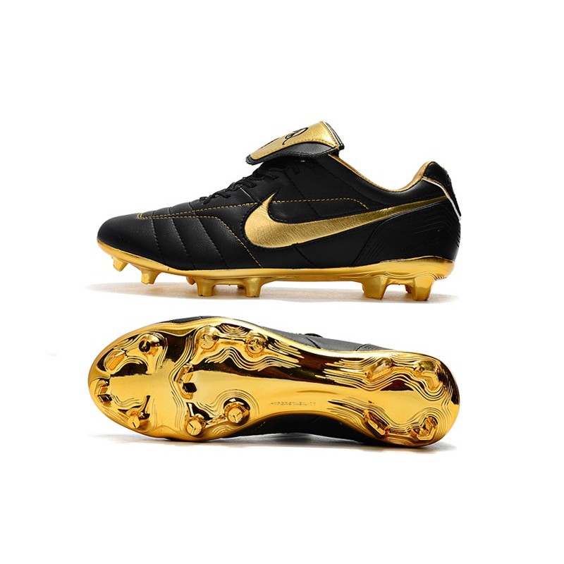 Nike Crampons Tiempo Legend VII R10 Elite FG Noir Or