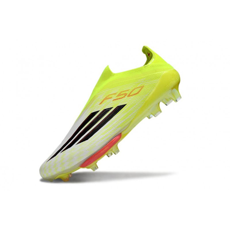 Adidas F50+ Sans Lacets FG Jaune Noir