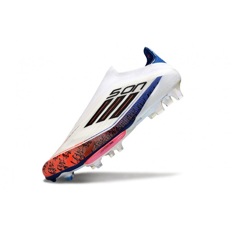 Adidas F50 Elite Laceless X Son FG Blanc Noir Rouge Vif