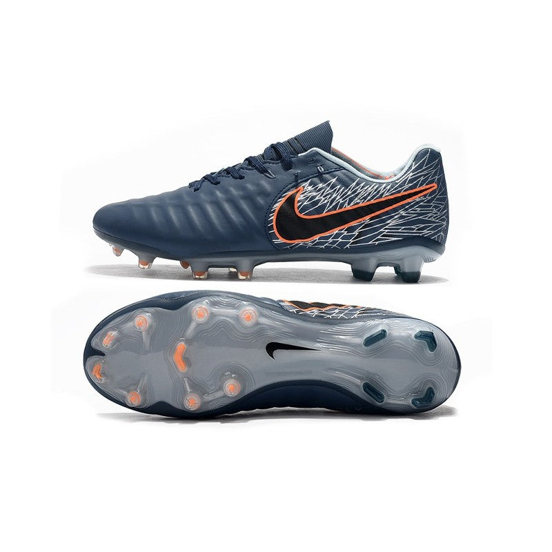 Nike Crampons Tiempo Legend VII Elite FG Cyan Orange Noir