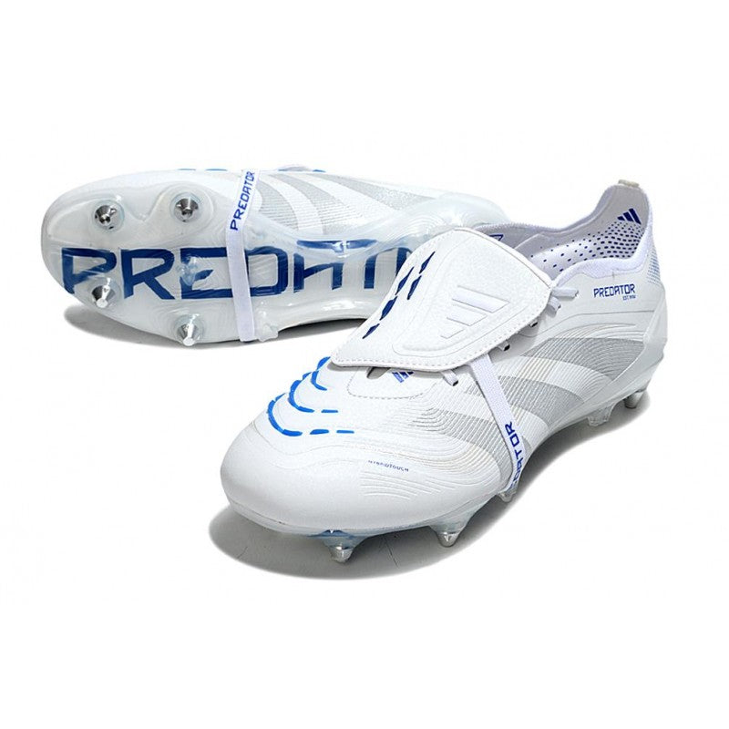 Adidas Predator Elite Foldover Tongue SG Pro Blanc Argent Bleu