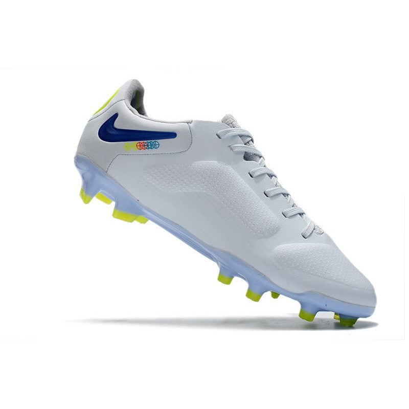 Nike Tiempo Legend 9 Elite FG Nouveau Blanc Bleu