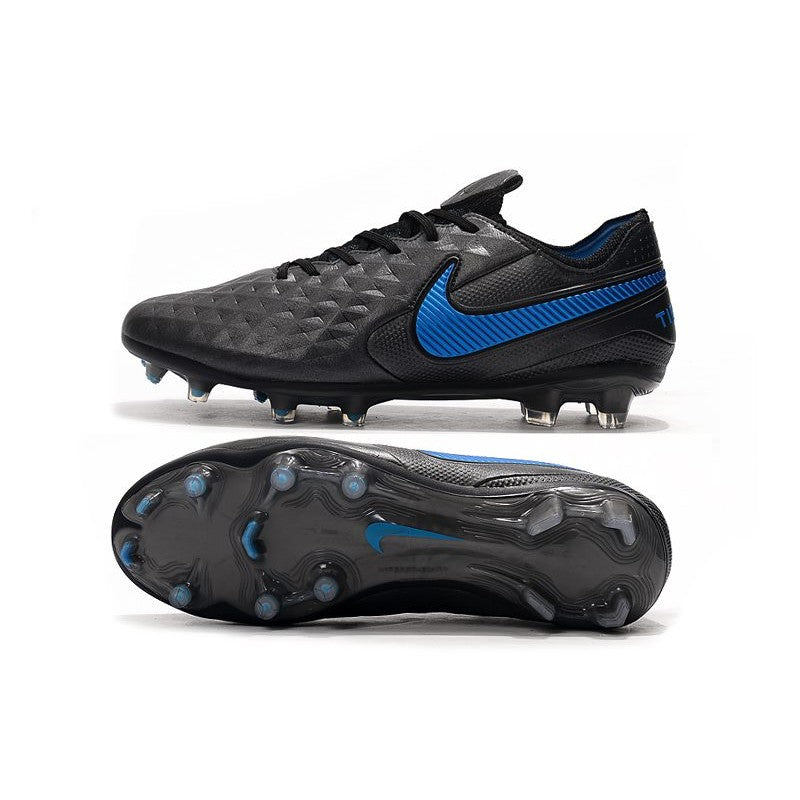 Nike Crampons Nouveau Tiempo Legend 8 Elite FG Noir Bleu