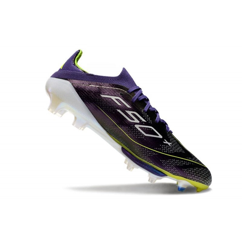 Adidas F50+ Elite FG Fast Reborn Violet Blanc Lucid Lemon ÉDITION LIMITÉE