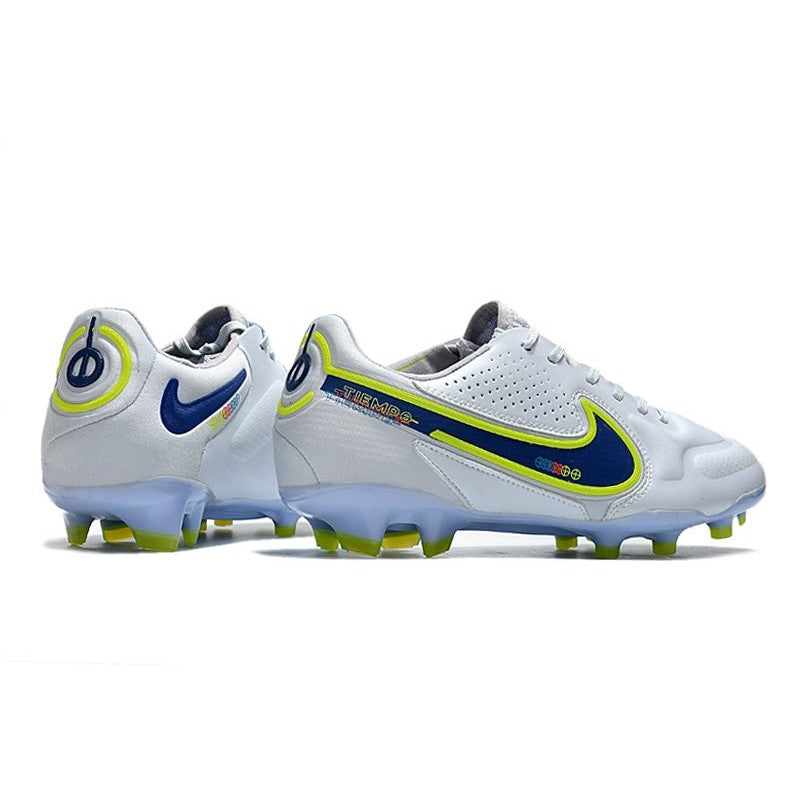 Nike Tiempo Legend 9 Elite FG Nouveau Blanc Bleu