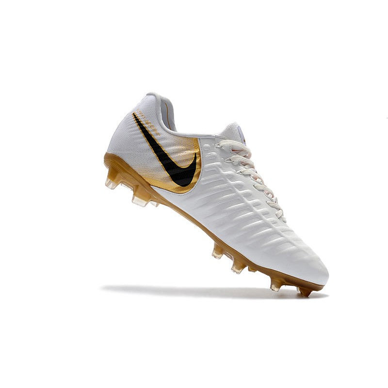 Nike Tiempo Legend VII FG Crampons Blanc Or