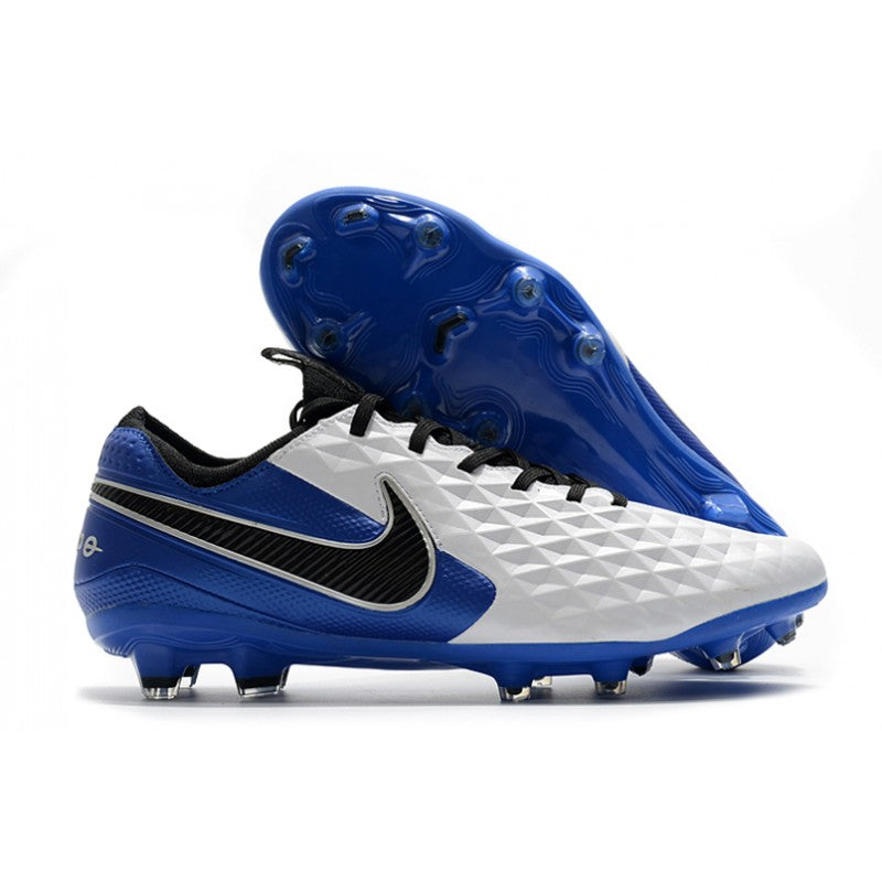 Nike Tiempo Legend VIII Elite FG Blanco Bleu Noir