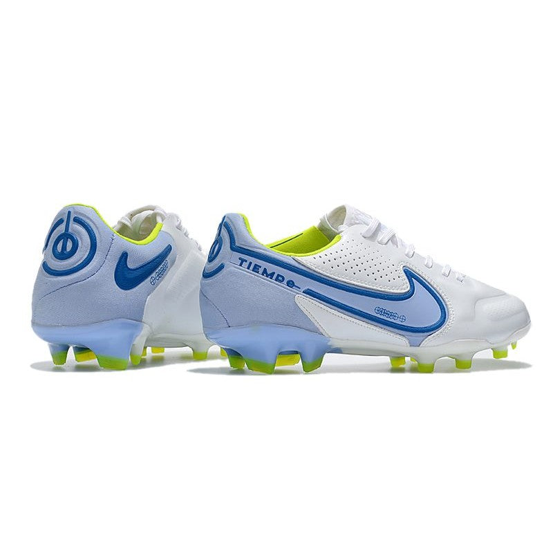 Nike Tiempo Legend 9 Elite FG Nouveau Blanc Bleu
