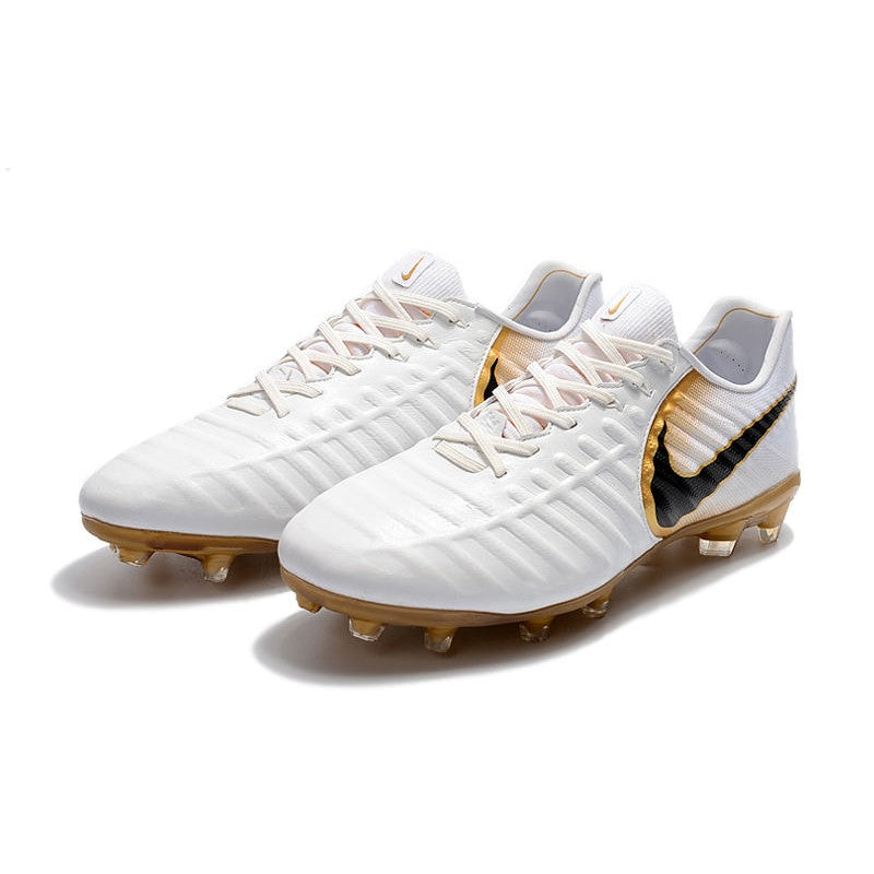 Nike Tiempo Legend VII FG Crampons Blanc Or
