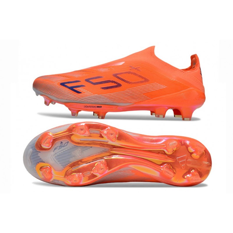 Adidas F50+ Sans Lacets FG Orange Noir