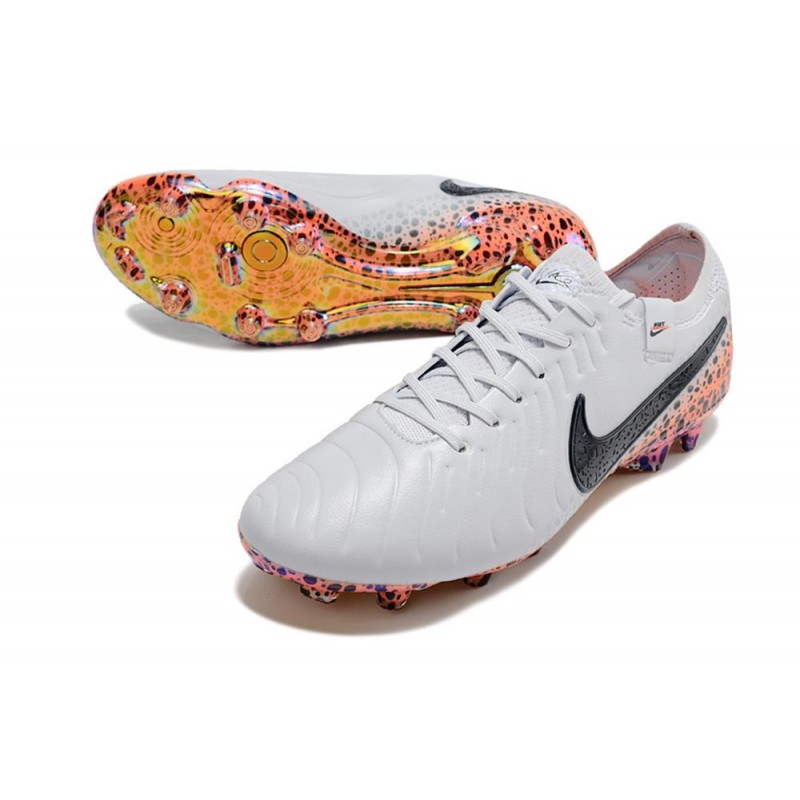 Nike Tiempo Legend 10 Elite FG Blanc Noir Orange