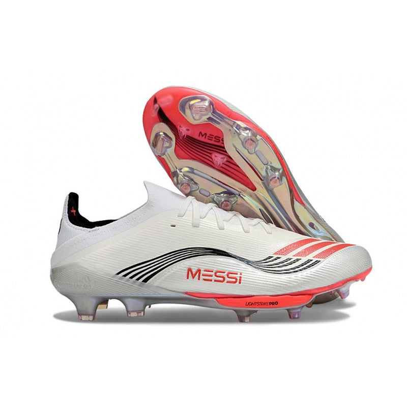 Adidas F50+ FG X Messi Blanc Ftwr Rouge Lucide Argent Mét