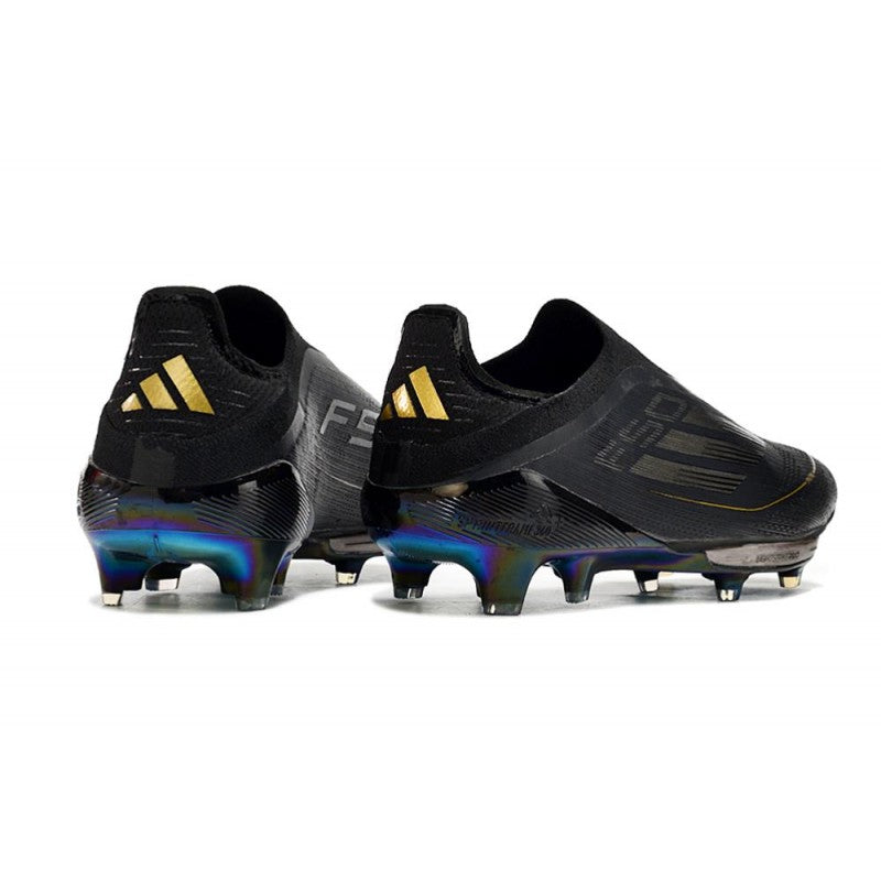 Adidas F50+ Sans Lacets FG Dark Spark Noir Argenté Doré