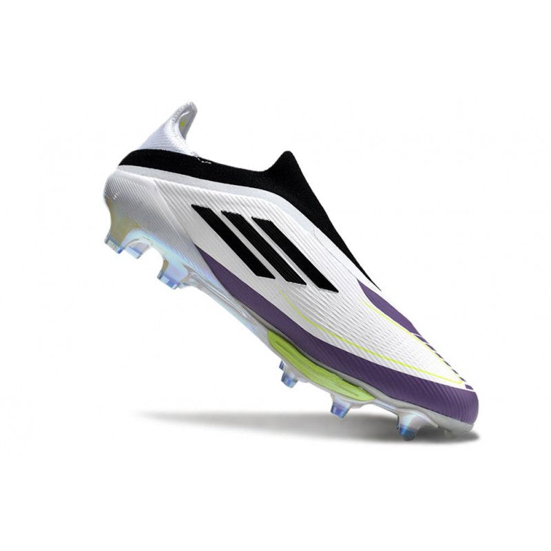 Adidas F50+ Sans Lacets FG X Messi Blanc Ftwr Noir Violet Uni
