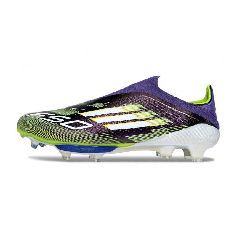 Adidas F50+ Sans Lacets FG Violet Rapide Blanc Ftwr Citron Lucide