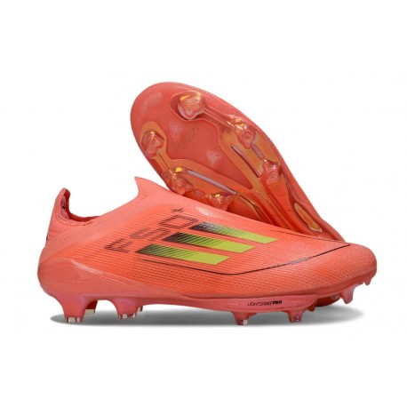 Adidas F50+ Sans Lacets FG Rouge Jaune