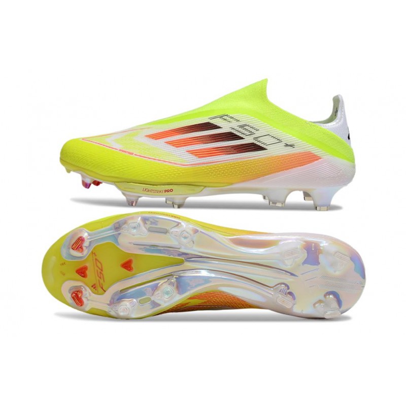 Adidas F50+ Sans Lacets FG Jaune Noir