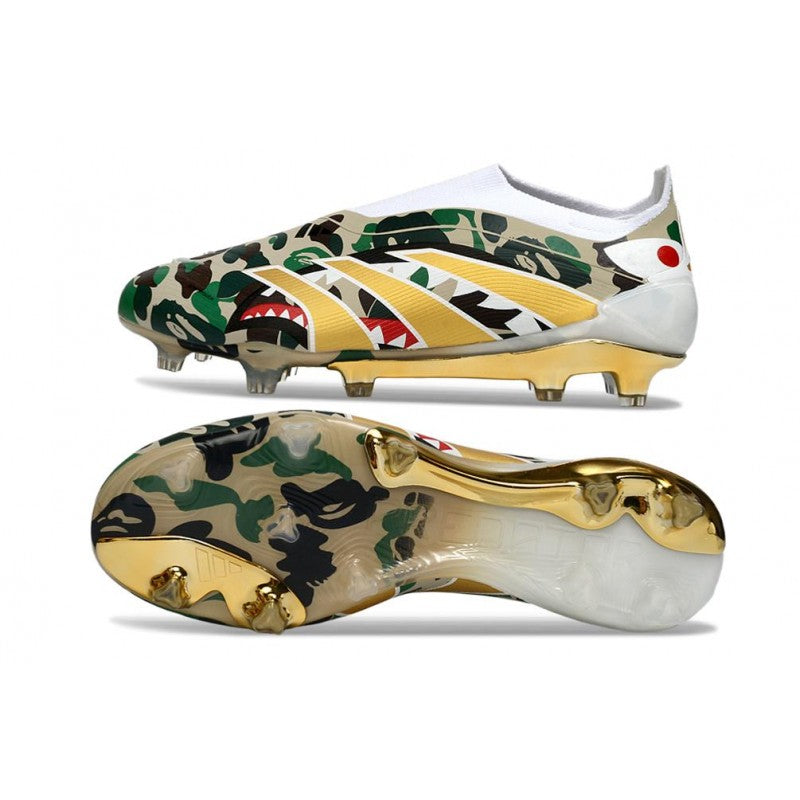 Adidas Predator Elite Laceless 25 FG Noir Vert Or