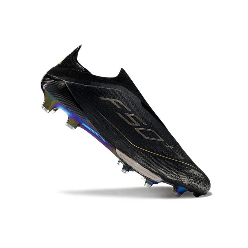 Adidas F50+ Sans Lacets FG Dark Spark Noir Argenté Doré