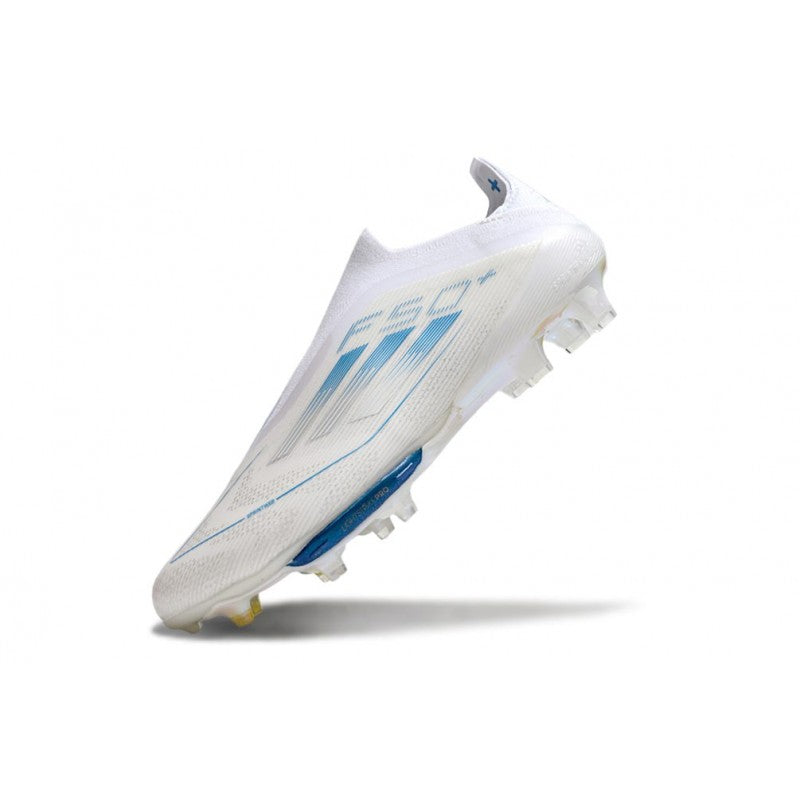 Adidas F50+ Sans Lacets FG Blanc Pearl Métallique