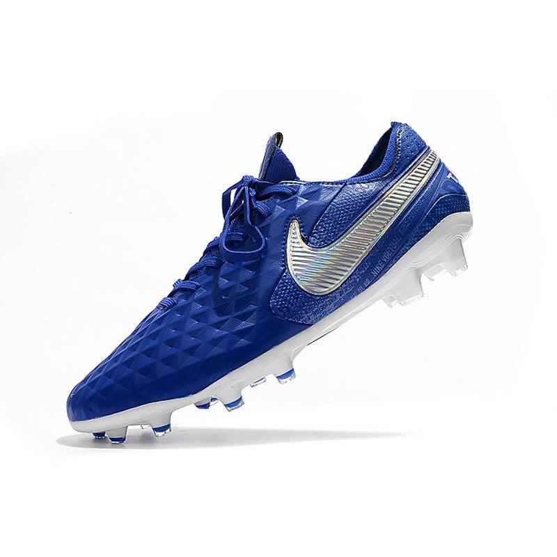 Nike Crampons Nouveau Tiempo Legend 8 Elite FG Bleu Blanc