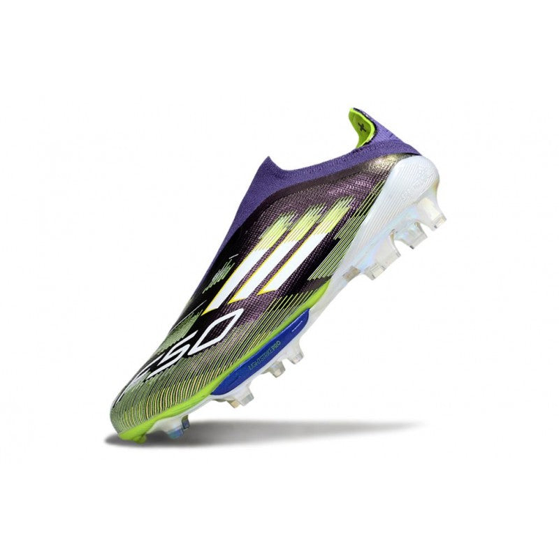 Adidas F50+ Sans Lacets FG Violet Rapide Blanc Ftwr Citron Lucide