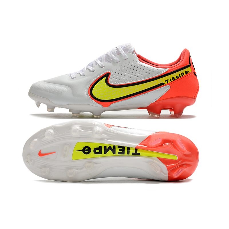 Nike Tiempo Legend 9 Elite FG Nouveau Blanc Volt Carmin