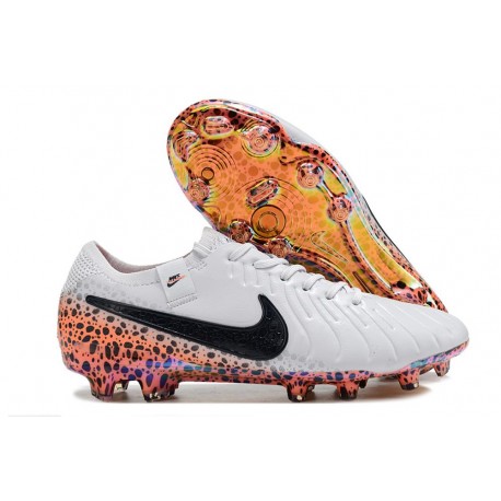 Nike Tiempo Legend 10 Elite FG Blanc Noir Orange