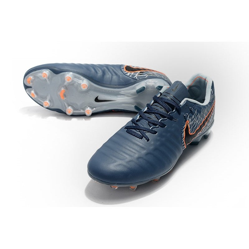 Nike Crampons Tiempo Legend VII Elite FG Cyan Orange Noir