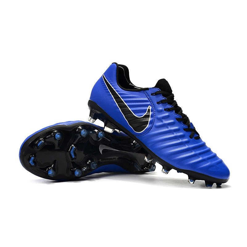 Nike Crampons Tiempo Legend VII Elite FG Bleu Noir