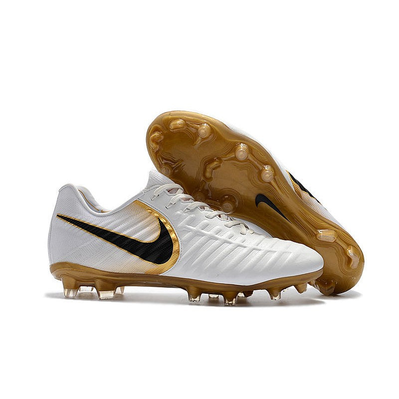 Nike Tiempo Legend VII FG Crampons Blanc Or