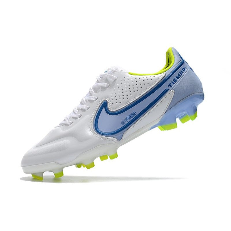 Nike Tiempo Legend 9 Elite FG Nouveau Blanc Bleu