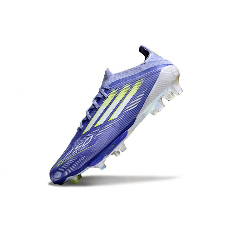 Adidas F50+ FG Violet Rapide Blanc Ftwr Citron Lucide