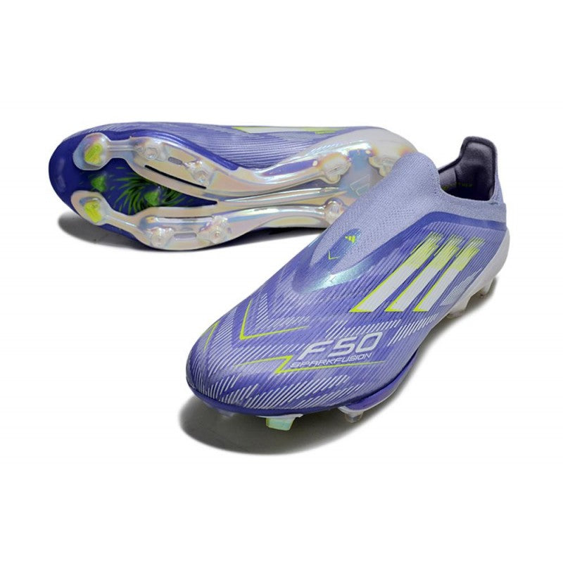 Adidas F50+ Sans Lacets FG Violet Rapide Blanc Ftwr Citron Lucide
