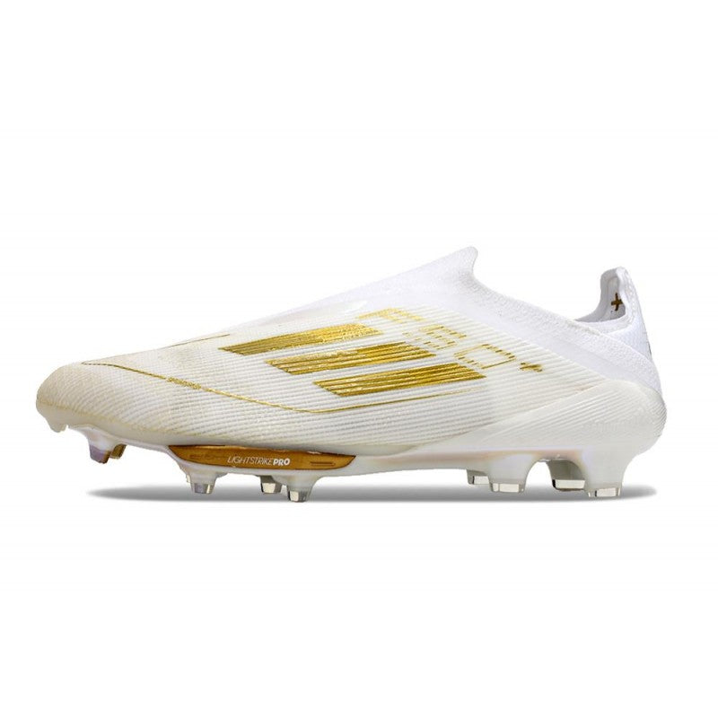 Adidas F50+ Sans Lacets FG Day Spark Blanc Doré