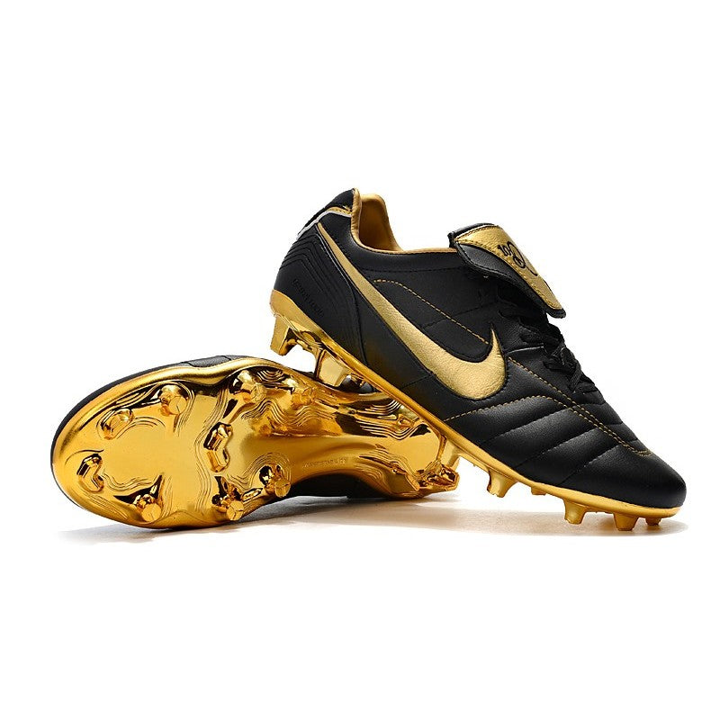 Nike Crampons Tiempo Legend VII R10 Elite FG Noir Or