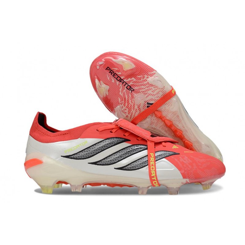 Adidas Predator 26 Elite FT FG Rouge Lucide Noir Blanc Ftwr