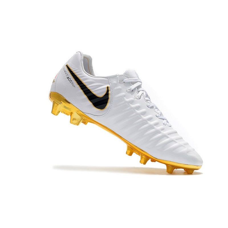 Nike Crampons Tiempo Legend VII Elite FG Blanc Or