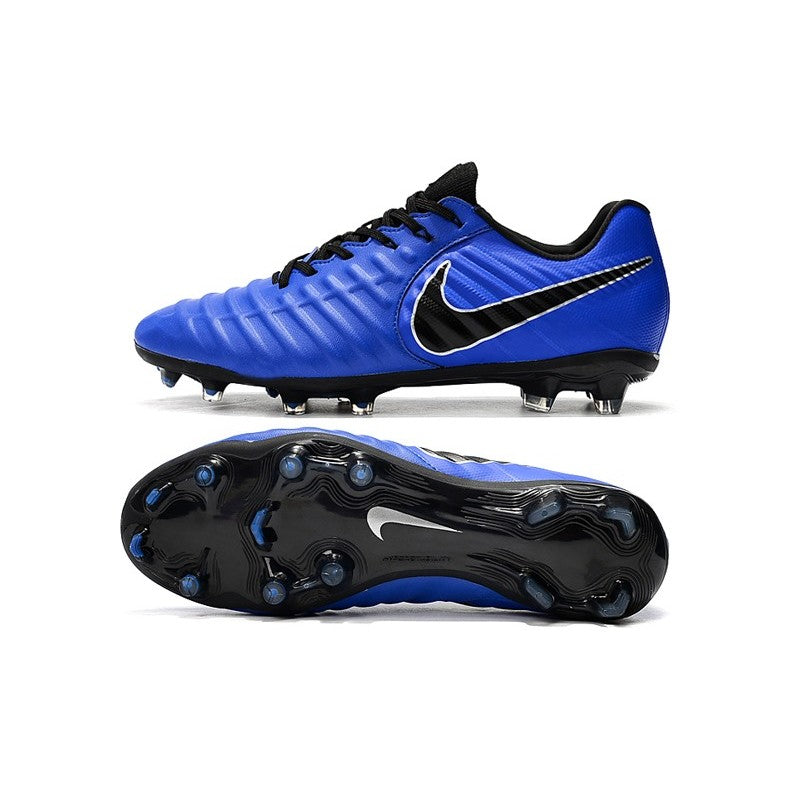 Nike Crampons Tiempo Legend VII Elite FG Bleu Noir