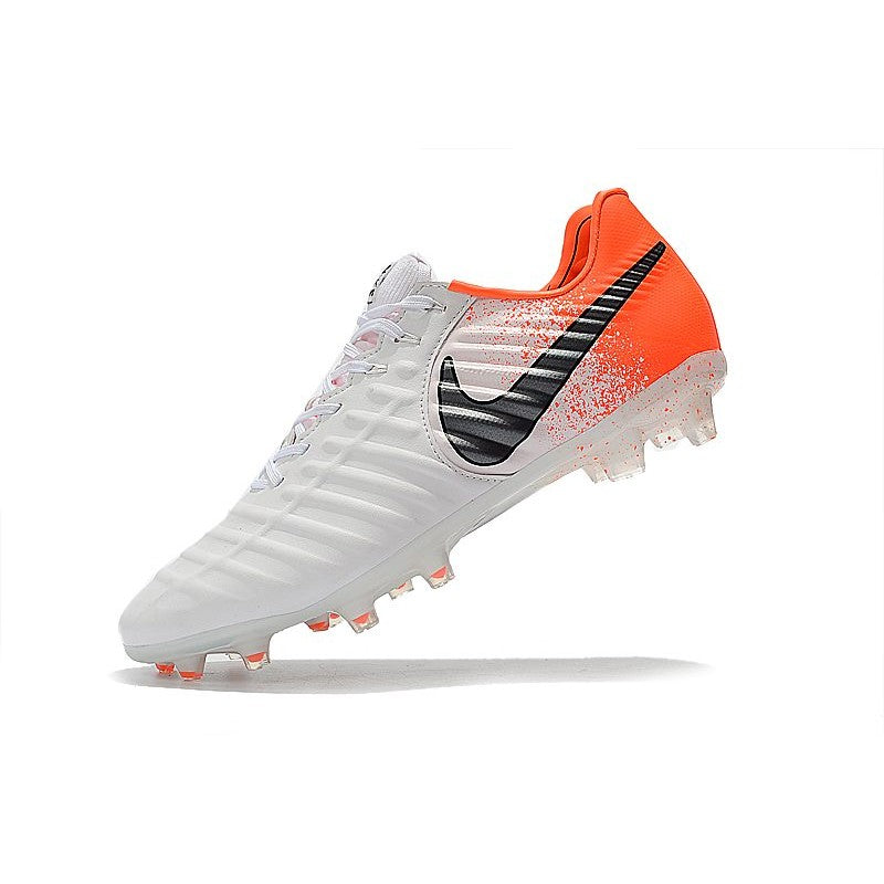 Nike Crampons Tiempo Legend VII Elite FG Blanc Orange Noir