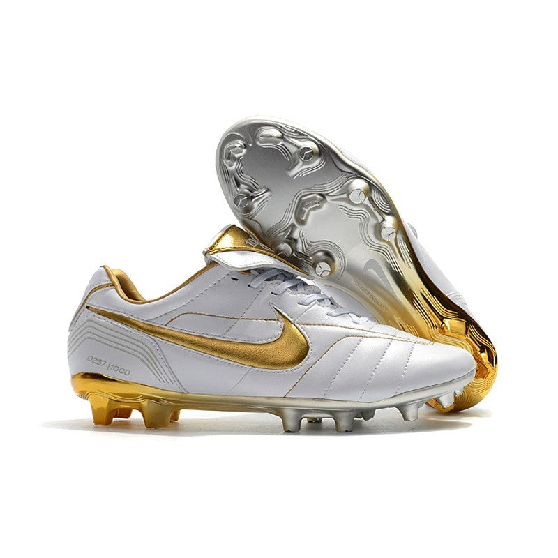 Nike Crampons Tiempo Legend VII Elite R10 FG Blanc Or