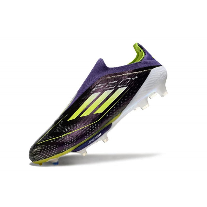 Adidas F50+ Sans Lacets FG Fast Reborn Violet Blanc Lucid Lemon ÉDITION LIMITÉE
