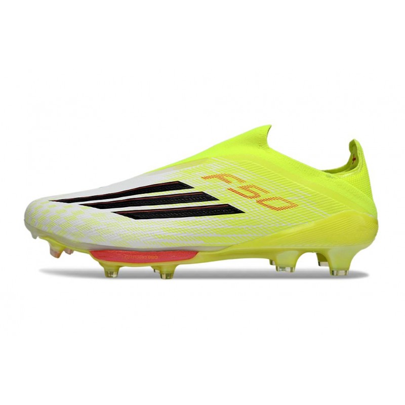 Adidas F50+ Sans Lacets FG Jaune Noir